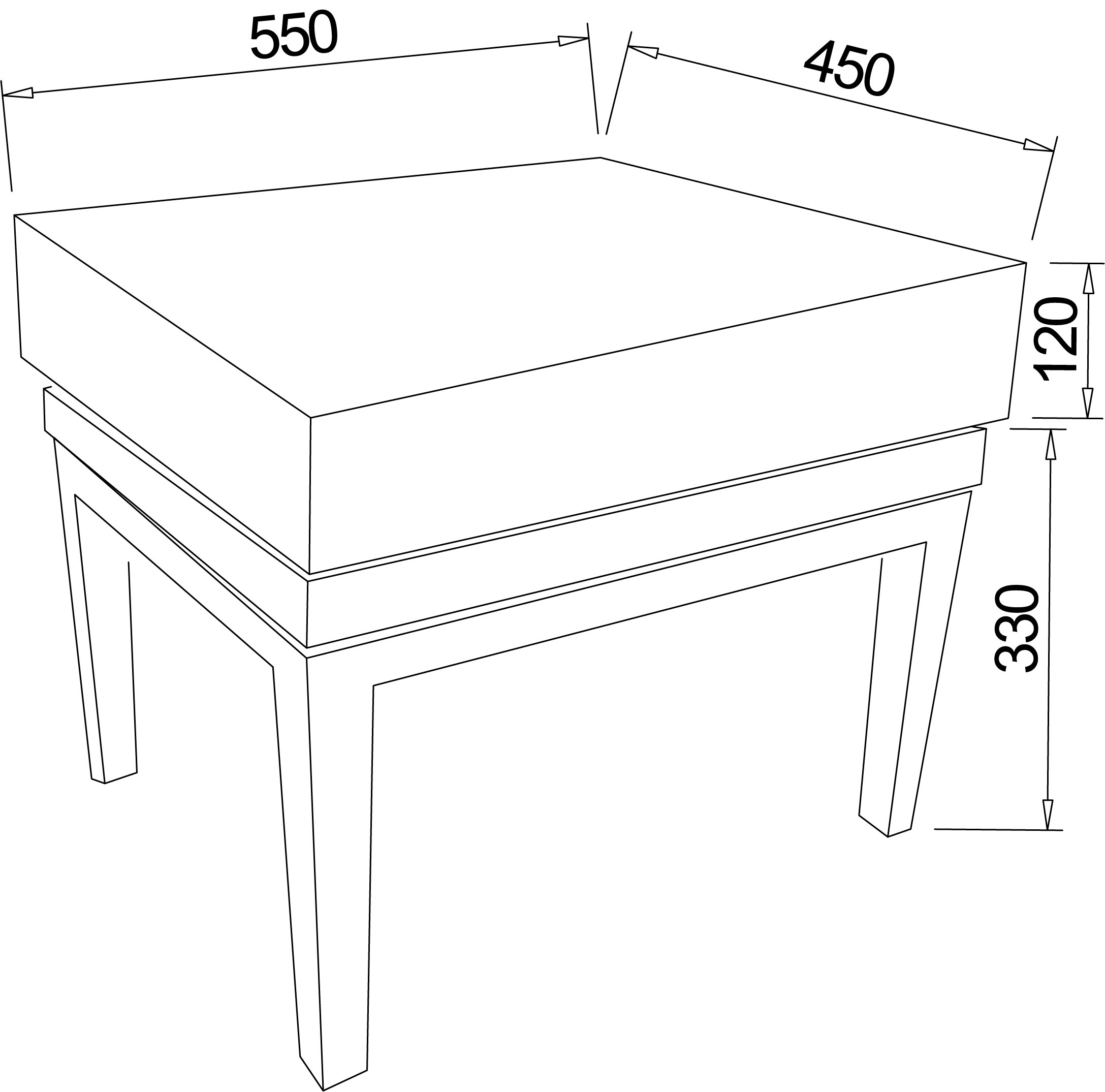 Arley Square Casual Dining Set dimensions